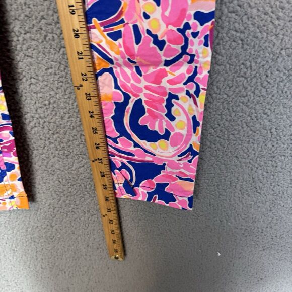 Lilly‎ Pulitzer Pants Womens Size 00 Pink Blue Callahan Chino Catch and Release - Picture 5 of 9